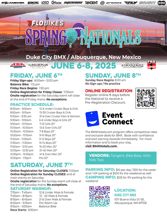Spring Nationals flyer