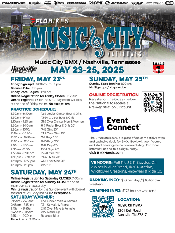 Music City Nationals flyer