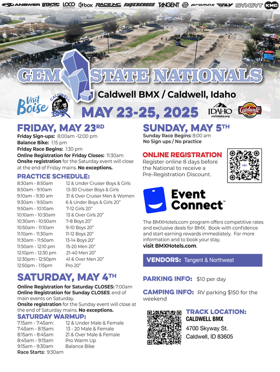 Gem State Nationals flyer