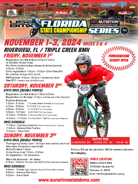 2025 Florida State Championship Races 3 & 4 flyer