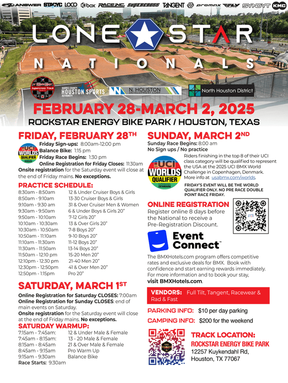 Lone Star Nationals flyer